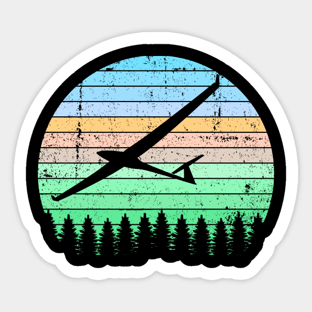 Glider Pilot Sticker by Johnny_Sk3tch